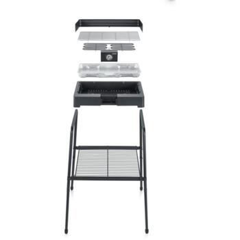 Severin Электрический гриль 8566-000, 2200 W, 1.4 м, нержавеющая сталь, механический, без крышки (8566-000)