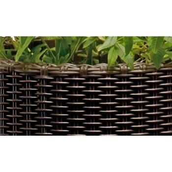 Keter Cylinder Planters S+M+L набор цветочных горшков, 29197934939, 3 шт., серый, имитация ротанга, дренаж (29197934939)