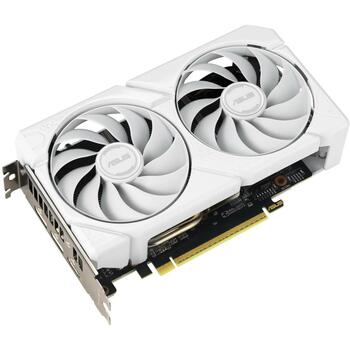 Asus Video karte DUAL-RX9060XT-16G-WH 16GB GDDR6, PCIe 5.0, 2.5 slot, 2 ventilatori, HDMI 1, DisplayPort 2, aktīvā dzesēšana (DUAL-RX9060XT-16G-WH)