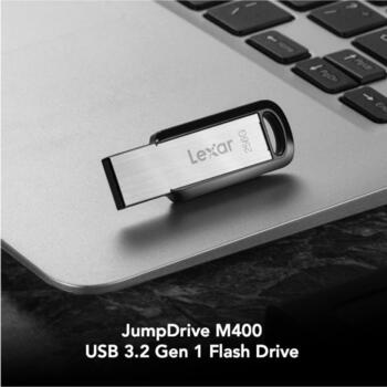 Lexar USB флеш-накопитель JumpDrive M400 LJDM400256G-BNBNG, 256GB, USB Type-A, USB 3.2 Gen 1, 150MB/s, серебристый, 256-бит AES (LJDM400256G-BNBNG)