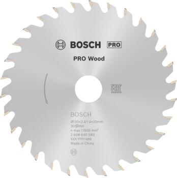 Ripzāģa disks 130x16mm Optiline Wood, Rokas ripzāģiem PRO WOOD RIPZĀĢA ASMENS, 2608640583, BOSCH (2608640583)