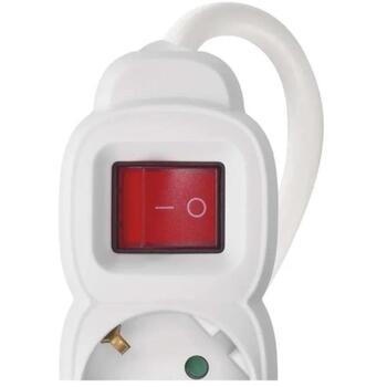 Emos Удлинитель P1321R, 1,5м, 3×2P+PE, 3680W, PVC, выключатель, защита от детей (P1321R)