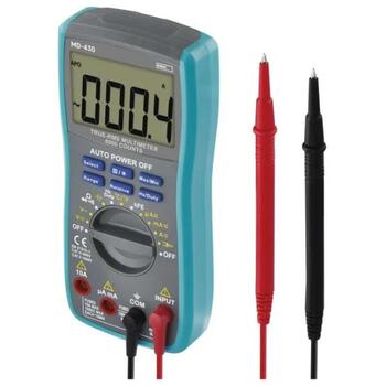 Emos Мультиметр MD-430 M0430, 35×90×190mm, 600µA–10A AC/DC, 600mV–750V AC, 600mV–1000V DC, 600Ω–60MΩ, 5 3/4 цифр (M0430)