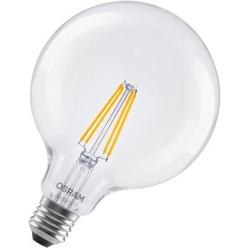 Osram умная LED лампа SMART+ MATTER 4099854529900, 6 Вт, E27, 806 лм, 2700 К, G125, Wi-Fi, регулируемая, Matter (4099854529900)
