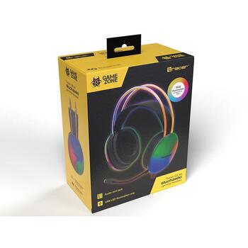 Tracer Наушники TRASLU47627, 240г, 20-20000Гц, 50мм, 32Ω, 3.5мм, USB, RGB подсветка, фиксированный микрофон (TRASLU47627)