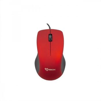 Sbox Мышь M-958R, 1000 DPI, USB 2.0, 3 кнопки, 1,5 м, оптическая, ABS, красная (M-958R)