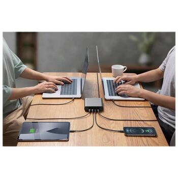 Hyper адаптер питания HJGAN245-EU, 245W, 4 x USB-C PD порта, включены EU и UK вилки (HJGAN245-EU)