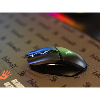 A4Tech Игровая мышь A4TMYS47696, 12000 CPI, 300 IPS, 8 кнопок, RGB подсветка, беспроводная, USB зарядка (A4TMYS47696)