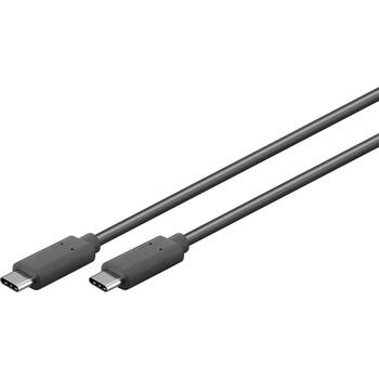 Goobay USB-C кабель 67976, 1м, черный, 180° разъем, Triple shielded, SuperSpeed до 5 Гбит/с (67976)