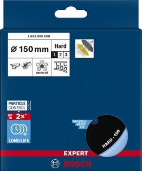 Slīpēšanas pamatne 150mm,Hard GET 75-150, Ekscentra slīpmašīnām EXPERT MULTIHOLE BALSTA DISKS, 2608900008, BOSCH (2608900008)