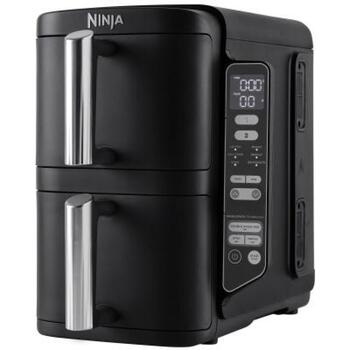 Ninja aerogrils SL300EU, 2470 W, 7.6 l, 40-240 °C, 6 režīmi, 2 atvilktnes, taimeris, negatīvs pārklājums (SL300EU)