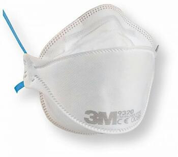 3M Respirators 9320 Aura+ FFP2 T9320+, 0.01kg, 12 x OEL, 92% efektivitāte, salocāms, pielāgojams (T9320+)