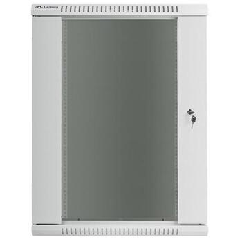 Lanberg Настенный шкаф WF01-6618-10S, 18U, 600x600mm, до 60кг, IP20, стеклянная дверь, 4 вертикальные направляющие (WF01-6618-10S)