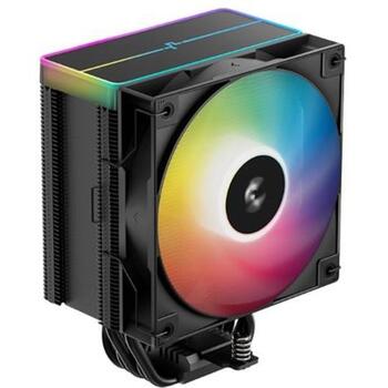 Deepcool procesora dzesētājs AG500 BK ARGB V2 R-AG500-BKAMMN-GJD, 67.88 cfm, 1 ventilators, PWM atbalsts, 5 siltuma caurules (R-AG500-BKAMMN-GJD)