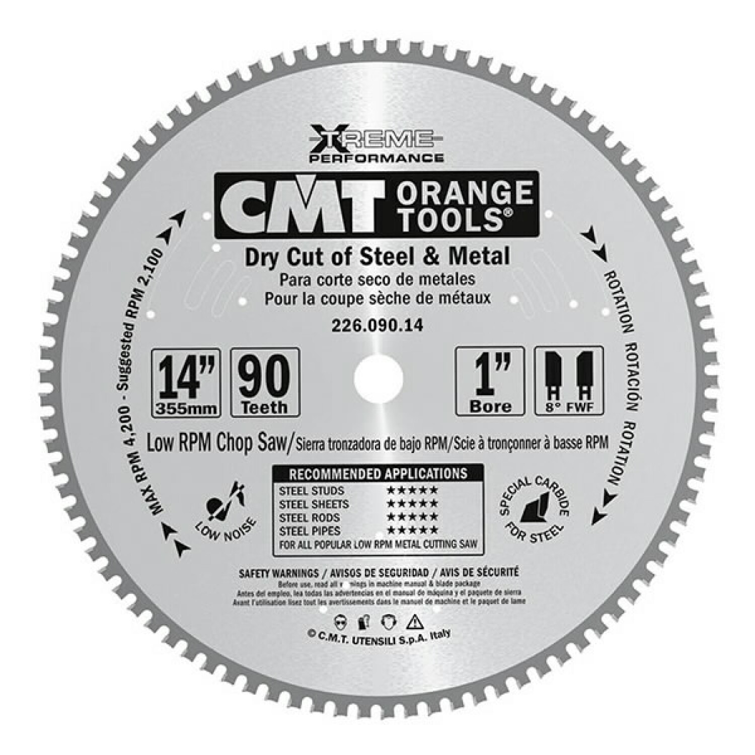 CMT Zāģripa metālam HM 136x1.5x20 Z30, 226.030.05H, 136mm, 1.5mm, 20mm, 30 zobi (226.030.05H)