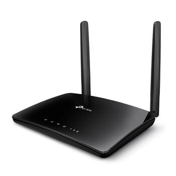 Wi-Fi роутер AC1200 4G LTE двухдиапазонный с поддержкой SIM Archer MR402 802.11ac 300 Mbps (2.4 GHz) 867 Mbps (5 GHz) 3×10/100 LAN 1×10/100 LAN WAN Nano SIM 2 съемные антенны Черный TP-Link (Archer MR402)