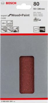 Orbitālajām slīpmašīnām C430 EXPERT FOR WOOD AND PAINT, 2608605304 BOSCH (2608605304)