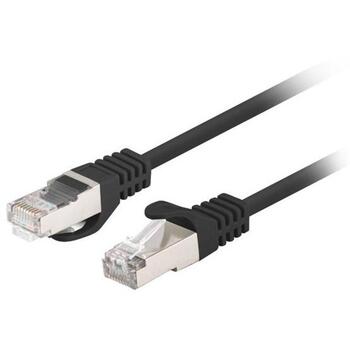 Lanberg PCF6-20CC-0100-BK сетевой кабель, 1м, Cat6 U/UTP, RJ-45, 250МГц, 26AWG, 10Гбит/с, черный (PCF6-20CC-0100-BK)