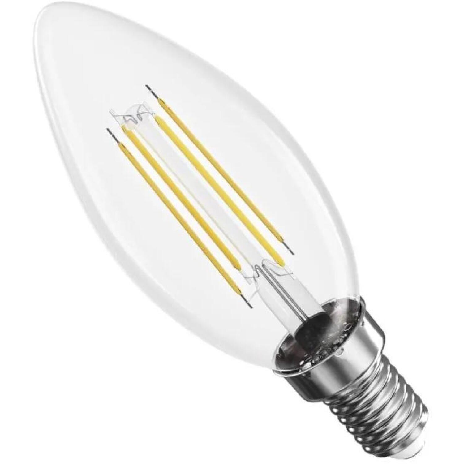 Emos LED лампочка Filament Candle ZF3D02, 1,8 Вт, 250 лм, 230 В, 360°, теплый белый, 4 чипа, 25 000 часов (ZF3D02)