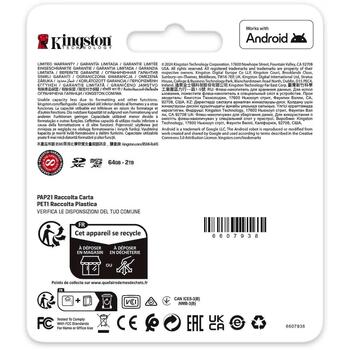 Kingston Canvas Go! Plus 64 GB microSDXC (black, UHS-I U3, Class 10, V30, A2) (SDCG4/64GBSP)
