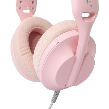 White Shark Провода игровая гарнитура PARROT PINK, 165g, Розовый, 1.8m, 121dB, 30Ω, 40mm, 2.0, 2 динамика, Выдвижной микрофон (PARROT PINK)