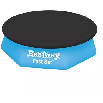 Bestway Накрытие для бассейна 58032 7354568, 244см, ПВХ, дренажные отверстия, веревки для крепления (7354568)