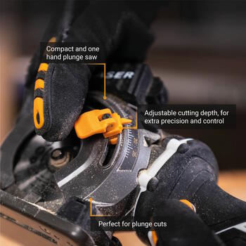 Bezvadu 18 V bezsuku mini ripzāģis 89 mm bez akumulatora un lādētāja Mini Circular Saw 7064048 Batavia (7064048)