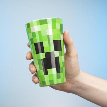 Paladone Creeper Glass PP6729MCF, 450мл, стекло, зеленый, Minecraft Creeper, 1 шт. (PP6729MCF)