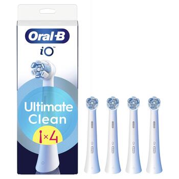 Oral-B головка электрической зубной щетки iO UltimateClean CWF-4, 4 шт, белая, для взрослых (iO refill UltimateClean White 4)