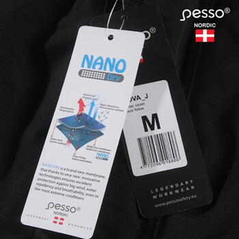 Pesso Nova NOVA_J-XL, ziemas jaka, melna/dzeltena, XL, 5000mm, 3000g/m² 24h, atstarojoša, noņemama kapuce (NOVA_J-XL)