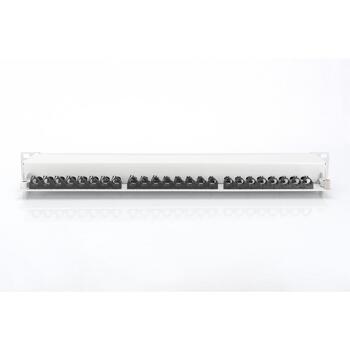 Digitus коммутационная панель DN-91624S-EA, 24 порта, CAT 6a, 1U, RJ45 8P8C, экранированная, STP, 19 дюймов, серая (DN-91624S-EA)