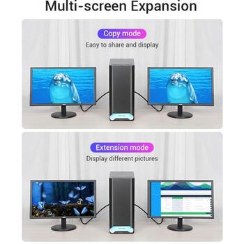 Vention DP на HDMI кабель 2M HADBH, 2м, 7мм, 30AWG, 1080p@60Hz, золотой разъем, PVC оболочка (HADBH)