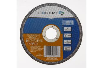 Hogert шлифовальный круг HT6D606, 125мм, 1мм, 22.23мм, корунд, нержавеющая сталь, отрезной диск, быстрое резание (HT6D606)
