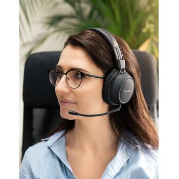 Sandberg наушники 126-36, 300 mAh, 13 ч, 20 - 20000 Hz, 110 dB, 32 Ω, 4 см, 10 м, Bluetooth, USB Type-C, ANC, Circumaural (126-36)