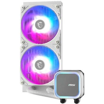 Msi CPU Dzesētājs MAG CORELIQUID A13 240 WHITE, 120mm, 2 ventilatori, 3800RPM, EPDM, 62.6cfm, 20dB (MAG CORELIQUID A13 240 WHITE)