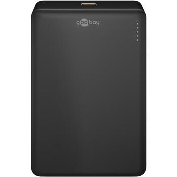Goobay Магнитный беспроводной Power Bank 70183, 10000 мАч, USB-C, черный, беспроводная зарядка, технология быстрой зарядки (70183)