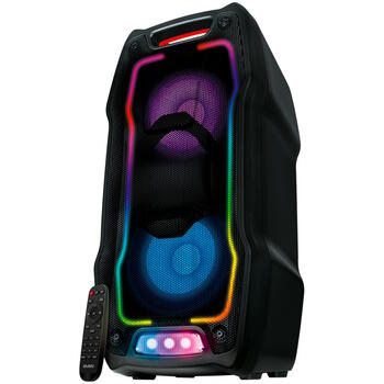 Супер праздничная Party Box для вечеринок 100W TWS Bluetooth FM USB microSD LED дисплей аккумуляторное питание чёрная SV-021689 Sven (SV-021689)