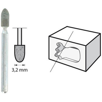 Silīcija karbīda slīpēšanas stienis D=3,2, 3 gab. 26153322JA DREMEL (26153322JA)