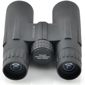 Kodak Бинокли BCS600BK, 12x, 32mm, 4.5°, 54°, 79m, 10mm, 5m, ±2, Roof призма, K9 стекло, 7, 19.6, 56-74mm, черный (BCS600BK)