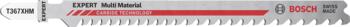 3 figūrzāģa asmeņi T367XHM Multimaterial, Figūrzāģiem EXPERT MULTI MATERIAL THICK AND THIN T367XHM FIGŪRZĀĢA ASMENS, 2608900560, BOSCH (2608900560)