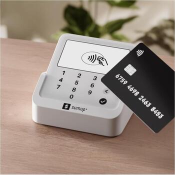 SumUp Solo Lite BUN-SUL-004, EMV/NFC считыватель карт, Bluetooth, аккумулятор, зарядная станция, белый (BUN-SUL-004)