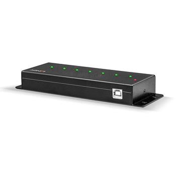Lindy USB centrmezgls 42794, 7 USB 2.0 porti, melns (42794)