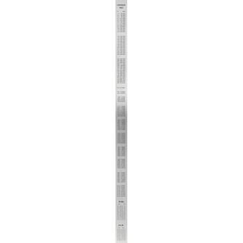 Yato линейка YT-70724, 1 м, 28 мм, 1.3 мм, 1:1, класс точности 2, сантиметры, миллиметры, сталь (YT-70724)