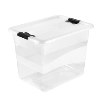 Коробка с крышкой Crystalbox Cornelia 39x,5x29,5x30см 24л прозрачная 0610945001 Keeeper (0610945001)