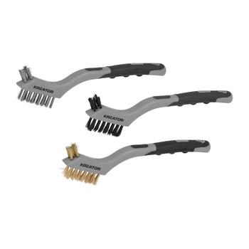 Kreator stiepļu suka KRTH50101, 3 gab, 25 rindas, 10 mm, nerūsējošais tērauds, varš, neilons, pretestības rokturis (KRTH50101)