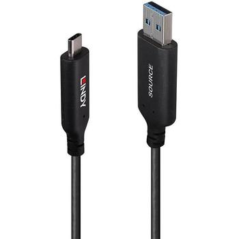 Lindy кабель USB 3.2 Type A к C 43396 25м, 5Gbps, 1 USB Type A мужской, 1 USB Type C мужской, черный (43396)