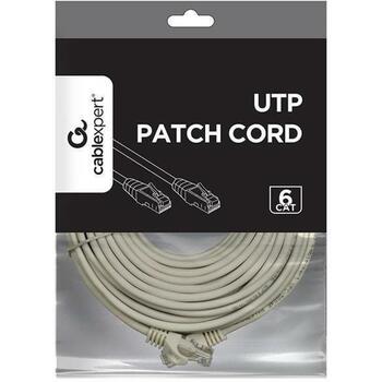 Gembird патч-кабель PP6U-10M, 10м, серый, CAT 6, U-UTP, 0.2кг (PP6U-10M)
