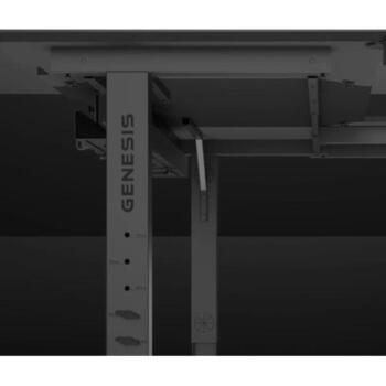 Genesis stūra galda komplekts NDS-2296, 80x50cm, 70-90cm, MDF, regulējams augstums, T-veida, melns, antracīts (NDS-2296)