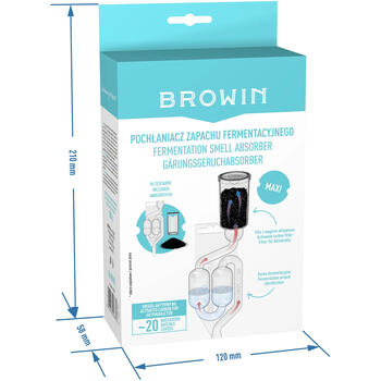 Browin Fermentācijas smaku absorbers 405653, 25L, plastmasa, MAXI, 200g aktīvā kokosriekstu ogle (405653)