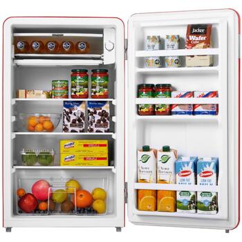 Midea Холодильник MDRD142SLE32, 93L, 41dB, класс E, отдельно стоящий, 1 дверь, красный (MDRD142SLE32)